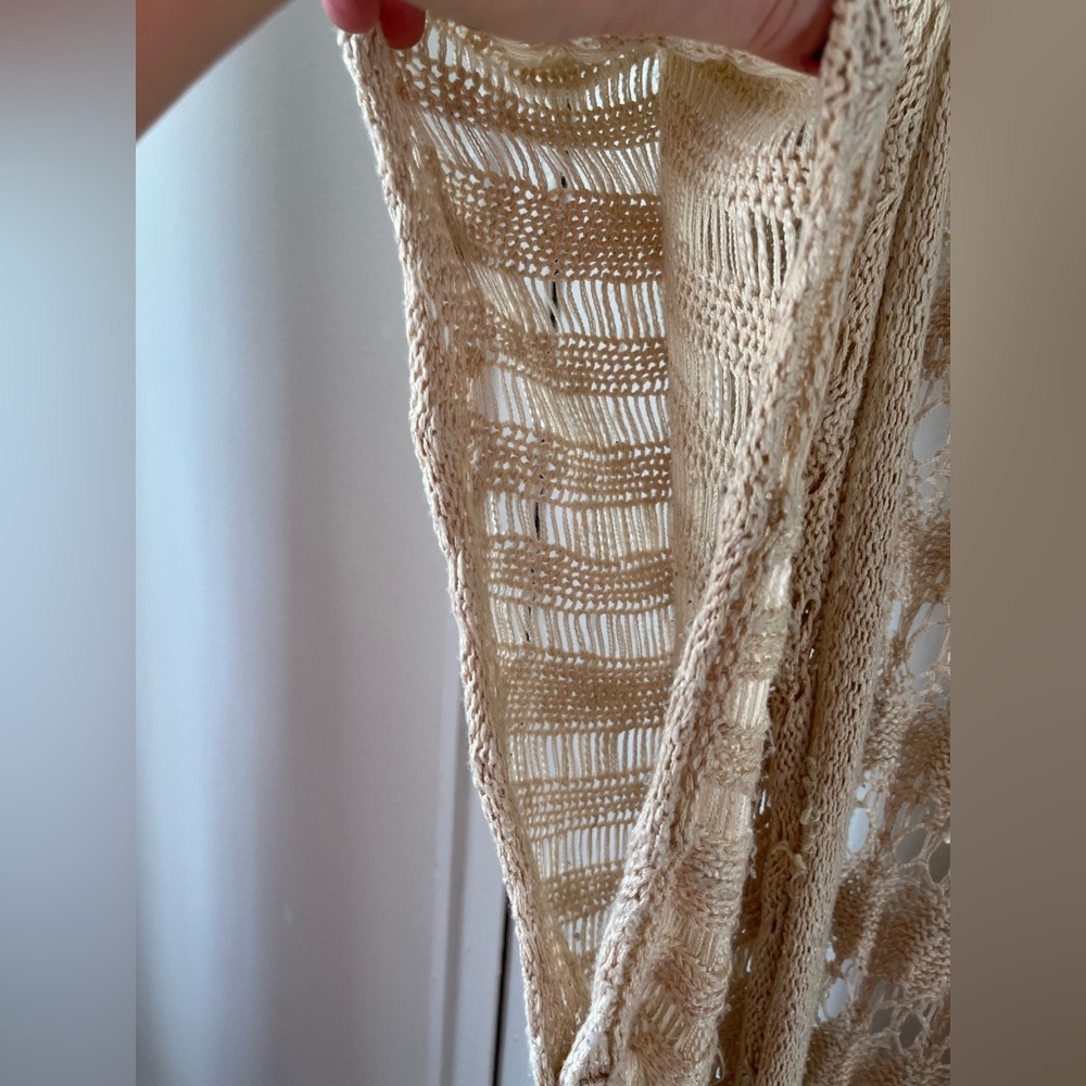 Boho Fringed Open Short-Sleeve Cardigan - image 6